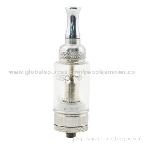 Huge Capacity Aspire Airflow Adjustable Glass Tube Clearomizer, Stainless Steel, 23.45mm Diameter